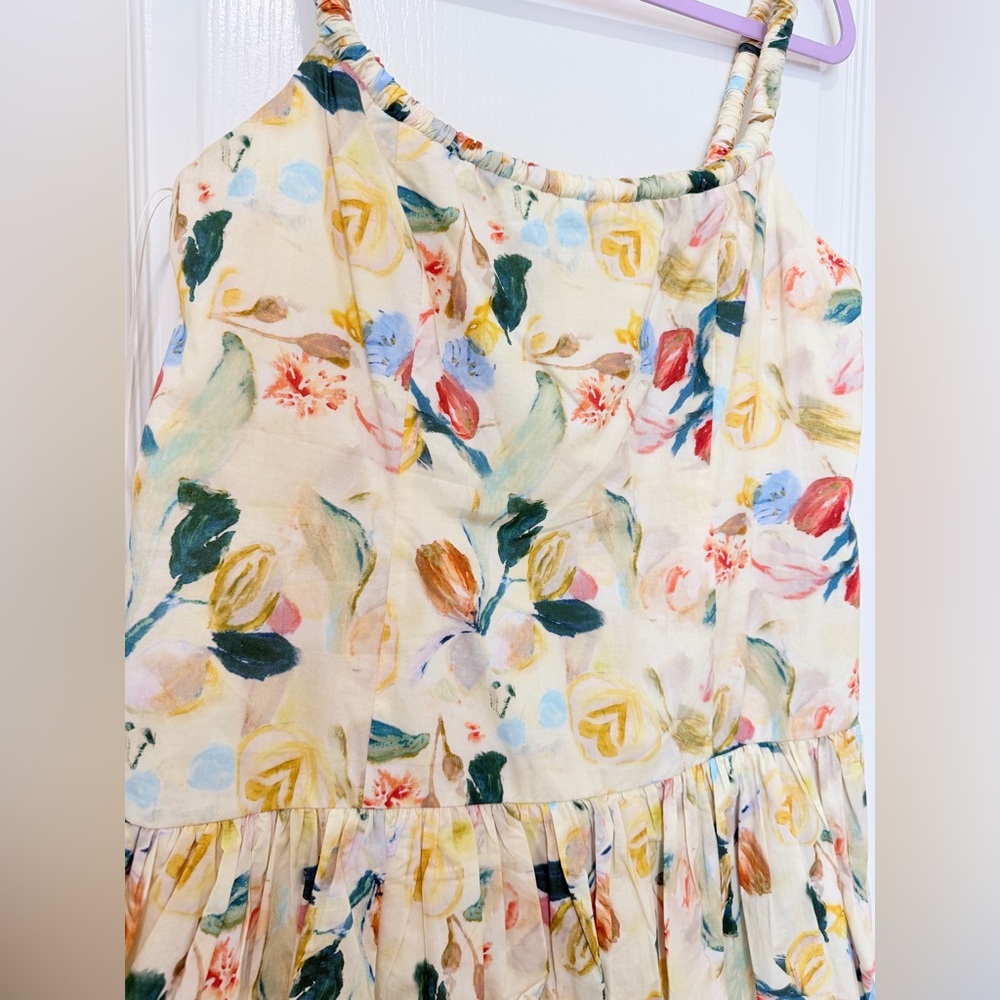 ASTR The Label Keyla Bubble Hem Floral Mini Dress Womens XL Spring Summer NWT - Picture 3 of 6